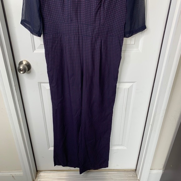 Scotch & Soda Jumpsuit Short sleeves Career polka dot navy size 4 US minimalist - Picture 3 of 12